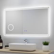Espejo LED Bluetooth Rectangular con Lupa 120 x 70 cm